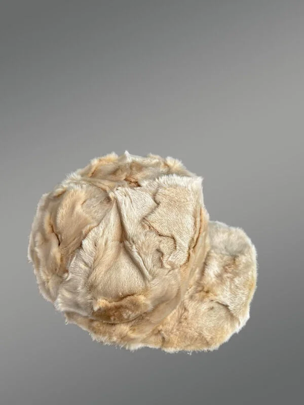 Men’s Beige Diamond Mink Hat